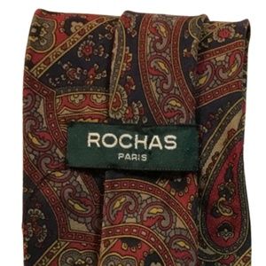 ROCHAS PARIS vintage NECKTIE Silk neck tie designer France